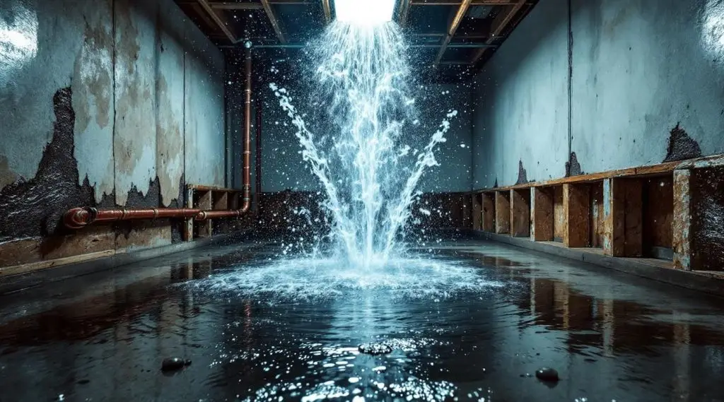 Professional water extraction equipment drying a flooded residential hallway in Las Vegas after a major pipe burst event.